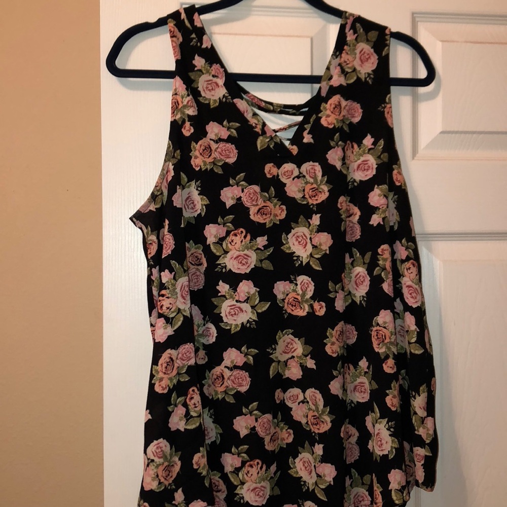 Rose tank blouse